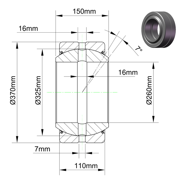 GE260ES 2RS Bearing Specifications
