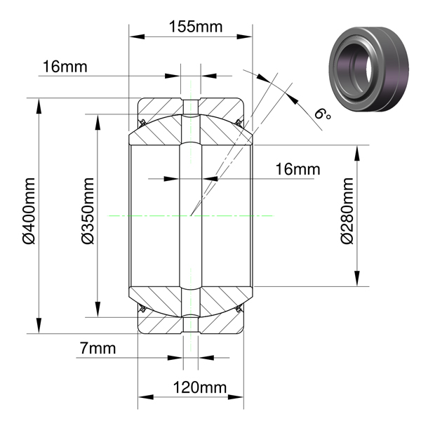 GE280ES 2RS Bearing Specifications