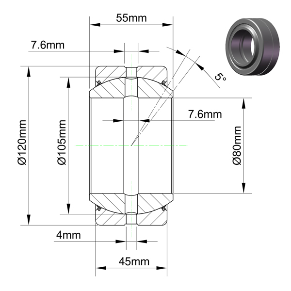 GE80ES-2RS Bearing Specifications