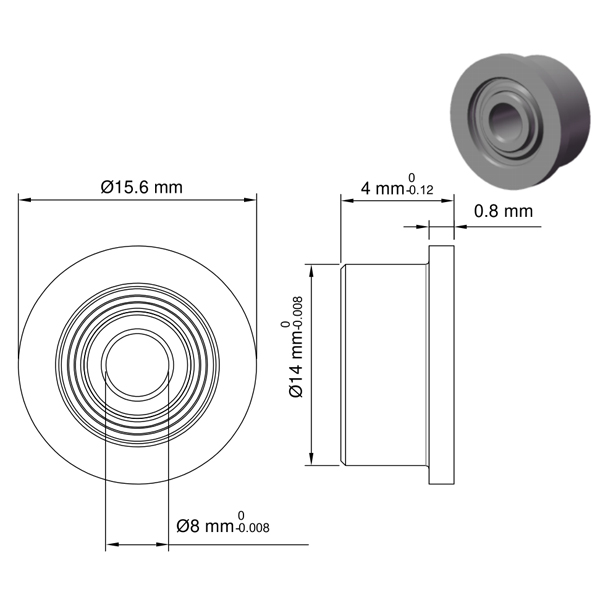 MF148ZZ Bearing Specifications