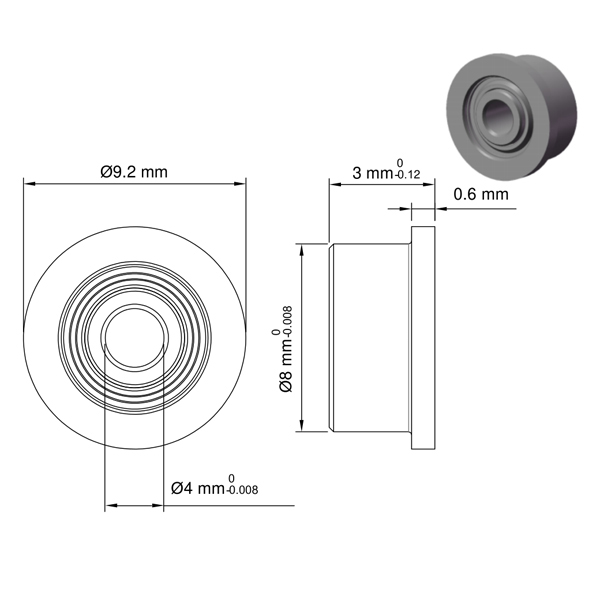 MF84ZZ Bearing Specifications