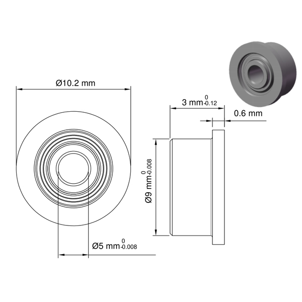 MF95ZZ Bearing Specifications