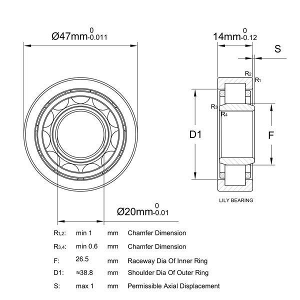 NU204 ECML Bearing Specifications